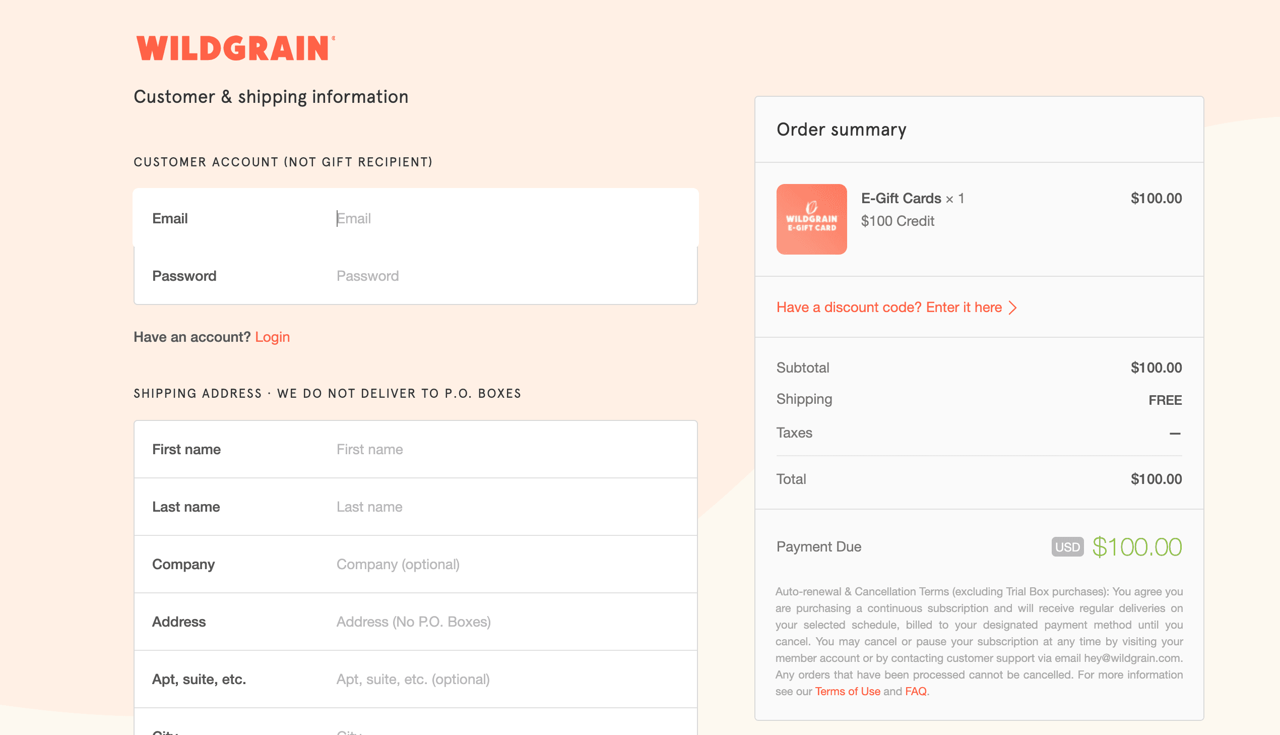 How to apply Wildgrain coupon code